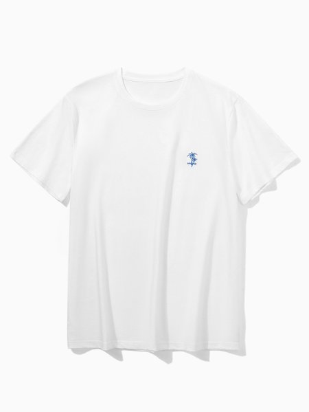 

Pure Cotton Coconut Tree T-Shirt, White, Men's t-shirts