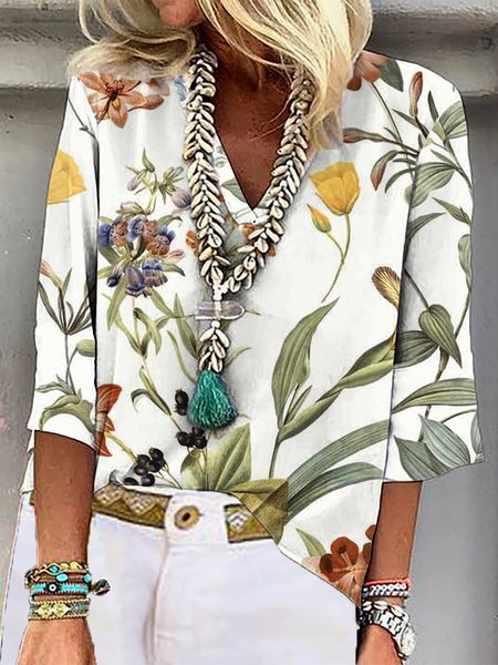 

Floral Casual Blouse, Multicolor, Shirts & Blouses