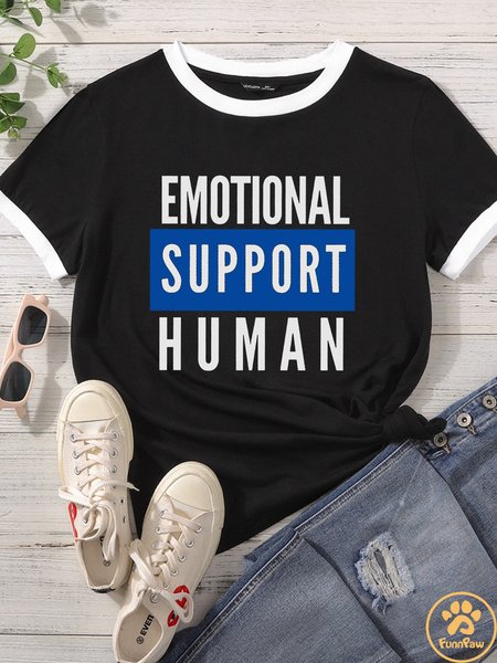 

Lilicloth X Funnpaw Women's Emotional Support Human Matching T-Shirt, Black, T-shirts