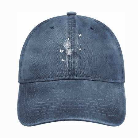 

Women's Dandelion Print Adjustable Denim Hat, Blue, Women's Hats