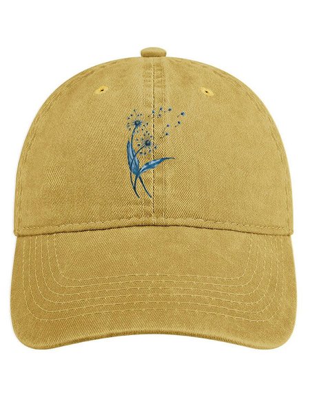 

Dandelion Adjustable Denim Hat, Yellow, Women's Hats