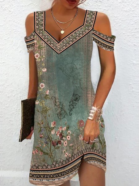 

Knitted Regular Fit Ethnic Dress, Green, Dresses