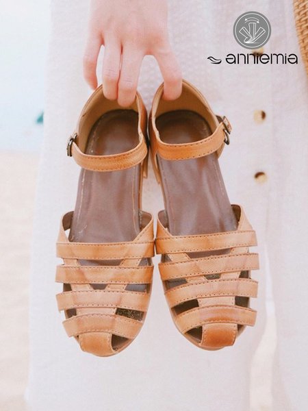 

Vintage Brown Comfy Sole Gladiator Sandals, Sandals
