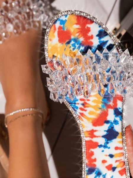 

Fashion Party Rhinestone Sandals, As picture, Sandals