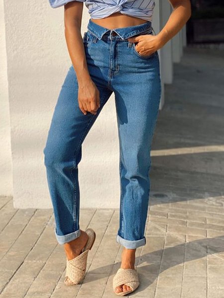 

Denim Urban Plain Regular Fit Jeans, Blue, Jeans