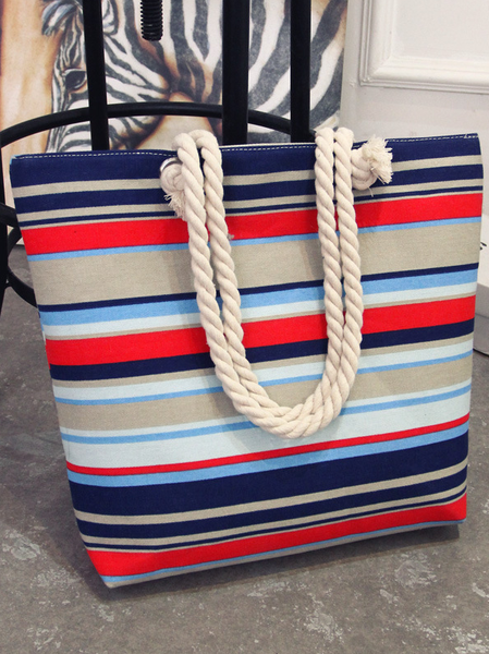 

Women's Geometric Printing Tote Handbags, Grey-blue, Bags