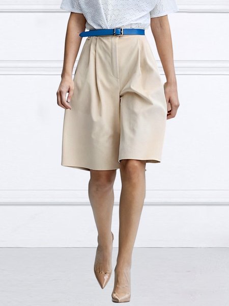

Plain Urban Loose Shorts, Light khaki, Shorts