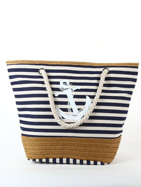 

Women's Anchor Printing Tote Handbags, Navyblue, Bags