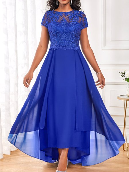 

Elegant Regular Fit Dress, Blue, Formal Dresses