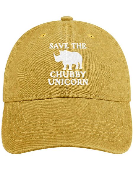 

Men's /Women's Save The Chubby Unicorn Funny Graphic Printing Regular Fit Adjustable Denim Hat, Yellow, Men's Hats
