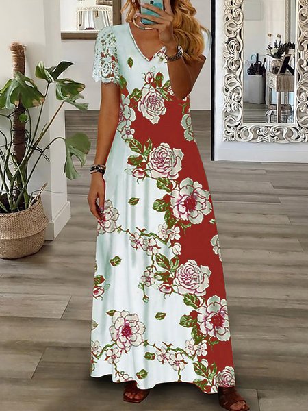 

Casual Black And White Jersey Dress, Blue, Dresses