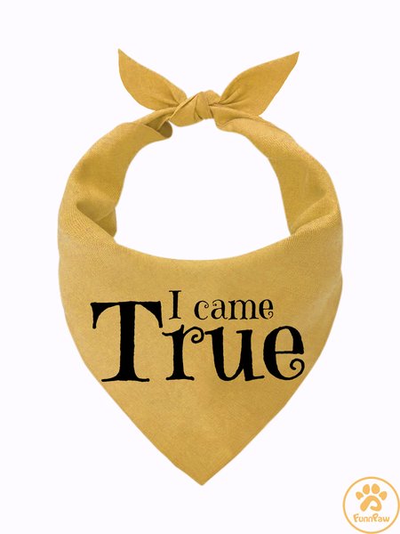 

Lilicloth X Funnpaw I Came True Matching Dog Print Bib, Yellow, Pet Bandanas