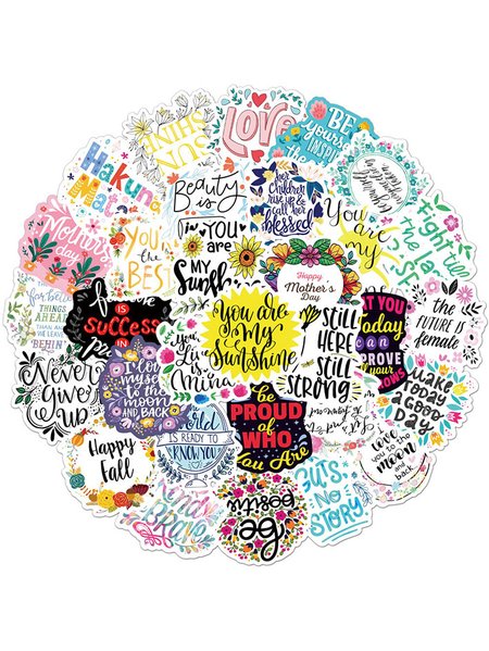 Mother's Day Text Letters Sticker, As picture, Home