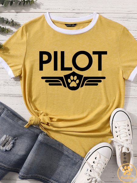 

Lilicloth X Funnpaw Women's Pilot Matching T-Shirt, Yellow, T-shirts