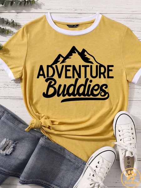 

Lilicloth X Funnpaw Women's Adventure Buddies Matching T-Shirt, Yellow, T-shirts