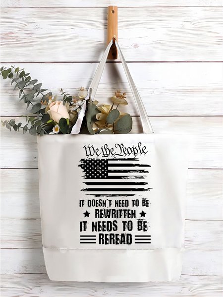 

Women‘s We The People America Flag Shopping Tote, White, Bags