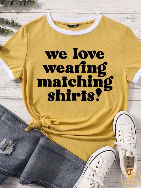 

Lilicloth X Funnpaw Women's We Love Wearing Matching Shirts Matching T-Shirt, Yellow, T-shirts