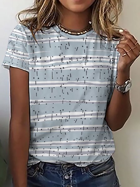 

Women's Polka Dots Abstract Graphic Casual T-Shirt, As picture, T-shirts