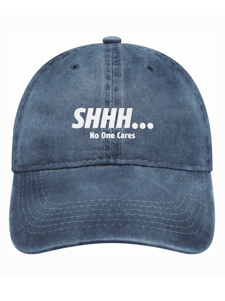 

Shhh No One Cares Denim Hat, Deep blue, Women's Hats