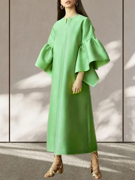 

Elegant Plain Others Dress, Green, Maxi Dresses
