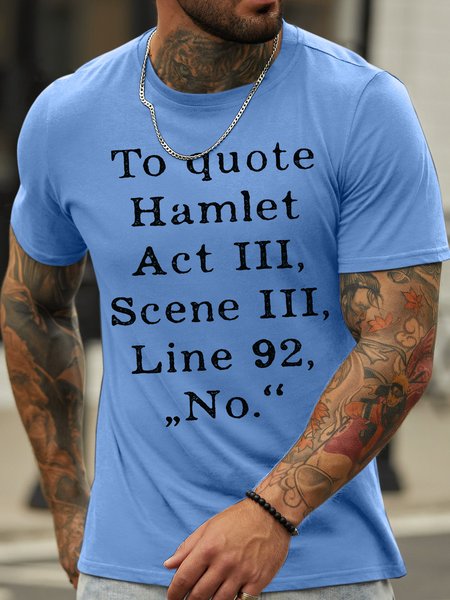

Lilicloth X Hynek Rajtr To Quote Hamlet Act III Scene III Line 92 No Men's T-Shirt, Light blue, T-shirts