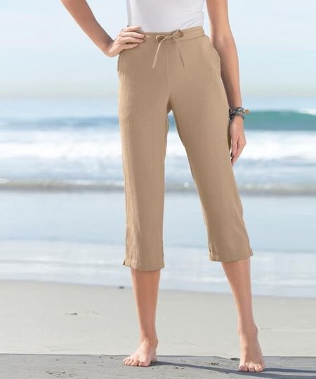 

Regular Fit Casual Drawstring Pants, Brown, Pants