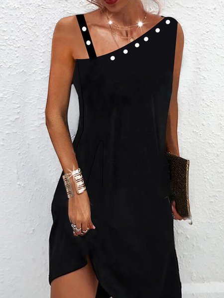 

Urban Plain Beaded Others Dress, Black, Dresses