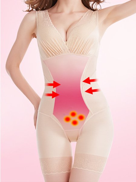 

Lace Body Contouring Tummy Control Corset, Nude, Bodysuit