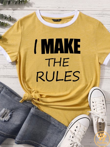 

Lilicloth X Funnpaw Women's I Make The Rules Matching T-Shirt, Yellow, T-shirts