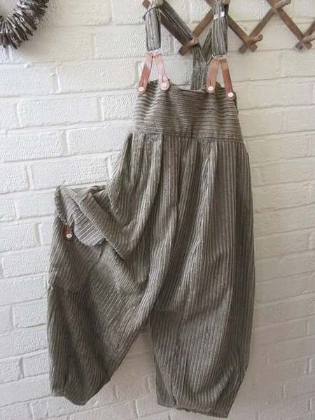

Light Gray Stripes Casual Cotton-Blend One-Pieces, Jumpsuits & Rompers