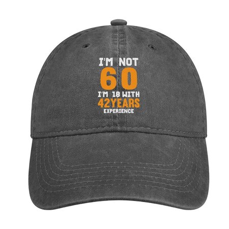 

Lilicloth X Jessanjony I'm Not 60 I'm 18 With 42Years Experience Women's Adjustable Denim Hat, Deep gray, Women's Hats