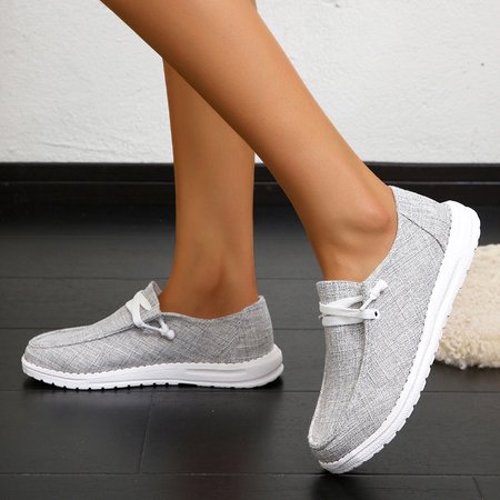 

Women's Plain Loafers Comfortable & Lightweight Ladies Shoes, Gray, Sneakers
