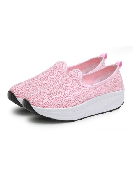 

Lace Rockers Casual Air Cushion Sneakers, Pink, Sneakers