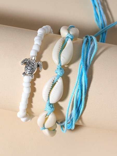 

Vacation Handwoven Turtle Shell Layered Bracelet Boho Jewelry, As picture, Bracelets