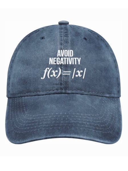 

Avoid Negativity Denim Hat, Deep blue, Women's Hats