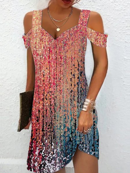 

Casual Ombre Spaghetti Loose Summer Dress, Red brown, Dresses