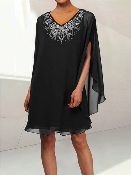 

Hot Drilling Elegant Knitted PlainSummer Dress, Black, Formal Dresses