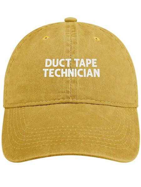 

Men's /Women's Duct Tape Technician Funny Graphic Printing Regular Fit Adjustable Denim Hat, Yellow, Men's Hats
