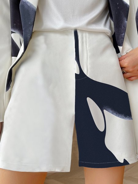 

Abstract Regular Fit Urban Short Pants, White, Shorts