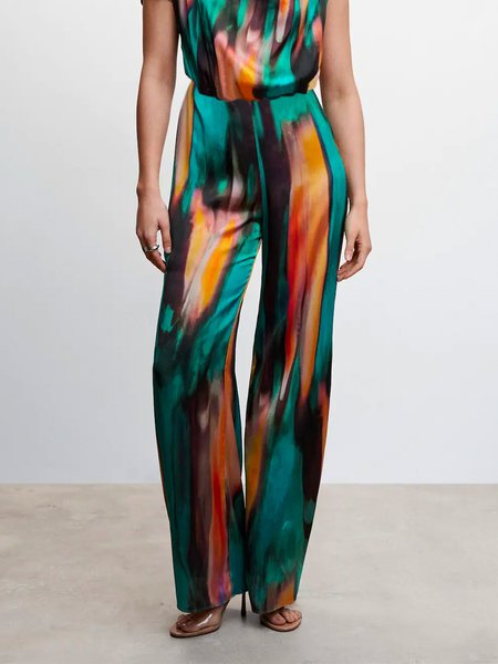 

Urban Abstract Regular Fit Fashion Pants, As picture, Pants
