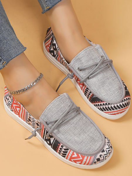 

Women's Wendy Geometric Loafers Comfortable & Lightweight Ladies Shoes, Gray, Sneakers
