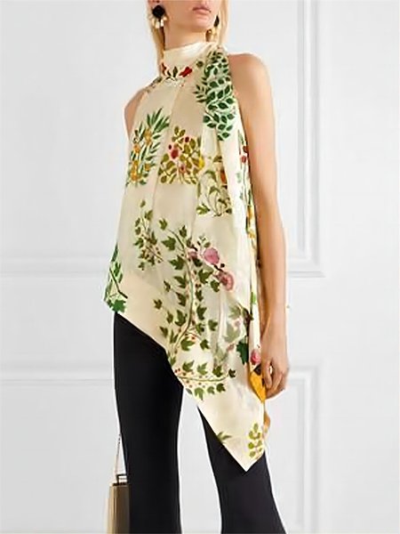 

Regular Fit Half Turtleneck Elegant Shirt, As picture, Blouses and Shirts