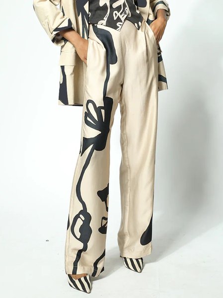 

Elegant Regular Fit Fashion Pants, As picture, Pants