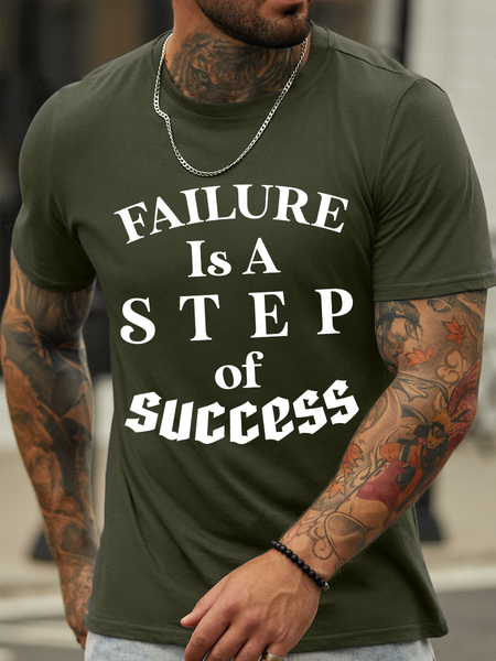 

Lilicloth X Ana Casual Failure Is A Step Of Success Men's T-Shirt, Army green, T-shirts