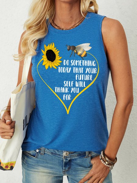 

Lilicloth X Y Do Something Today That Your Future Self With Thank You For Women's Tank Top, Blue, Tank Tops