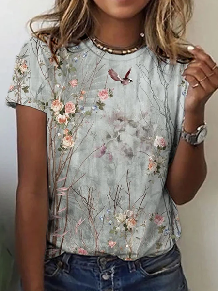 

Casual Bird Regular Fit T-Shirt, Gray, T-Shirts