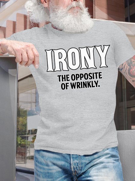 

Men's I Prefer Not To Think Before Speaking Funny Graphic Printing Text Letters Cotton Casual T-Shirt, Light gray, T-shirts