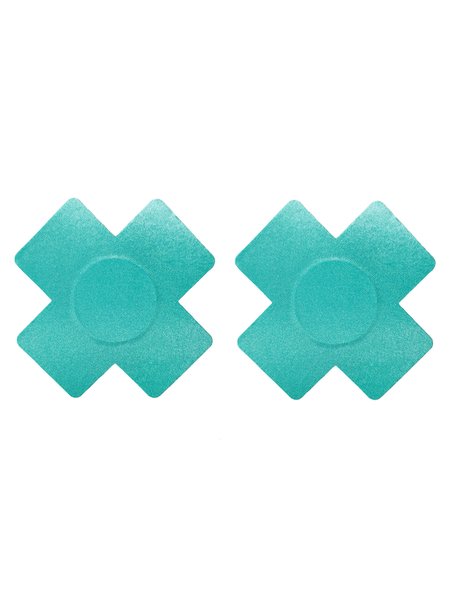 

Multicolor Satin Disposable Cross Nipples, Cyan, Trendy Bras