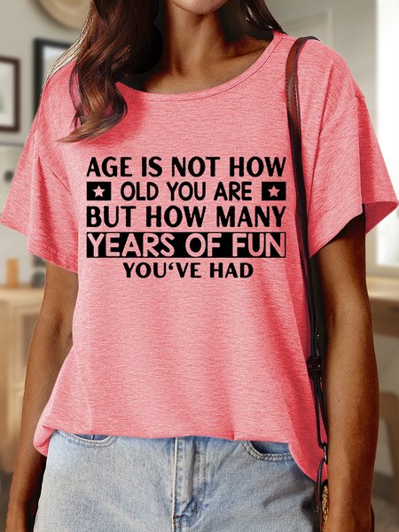 

Lilicloth X Rajib Sheikh Age Is Not How Old You Are But How Many Years Of Fun You've Had Women's T-Shirt, Red, T-shirts