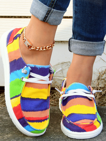 

Women's Color Block Loafers Comfortable & Lightweight Ladies Shoes, As picture, Sneakers